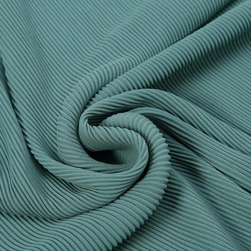 Solid Color Crinkle Chiffon Hijab - Lightweight Scarf for Women (MH040)