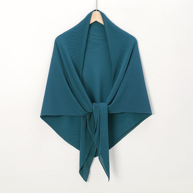 Solid Color Crinkle Chiffon Hijab - Lightweight Scarf for Women (MH040)