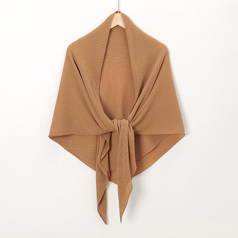 Solid Color Crinkle Chiffon Hijab - Lightweight Scarf for Women (MH040)