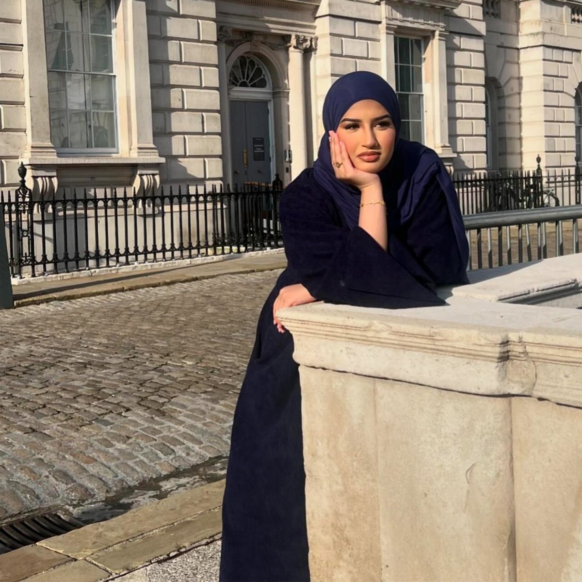Solid Color Simple Corduroy Abaya | Warm Modest Corduroy Abaya for Autumn or Winter (MA129)