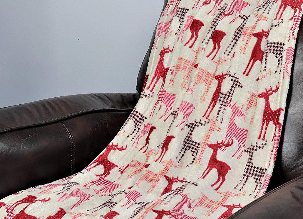 Christmas Blanket Cozy Festive Holiday Throw Blanket 50" x 60"