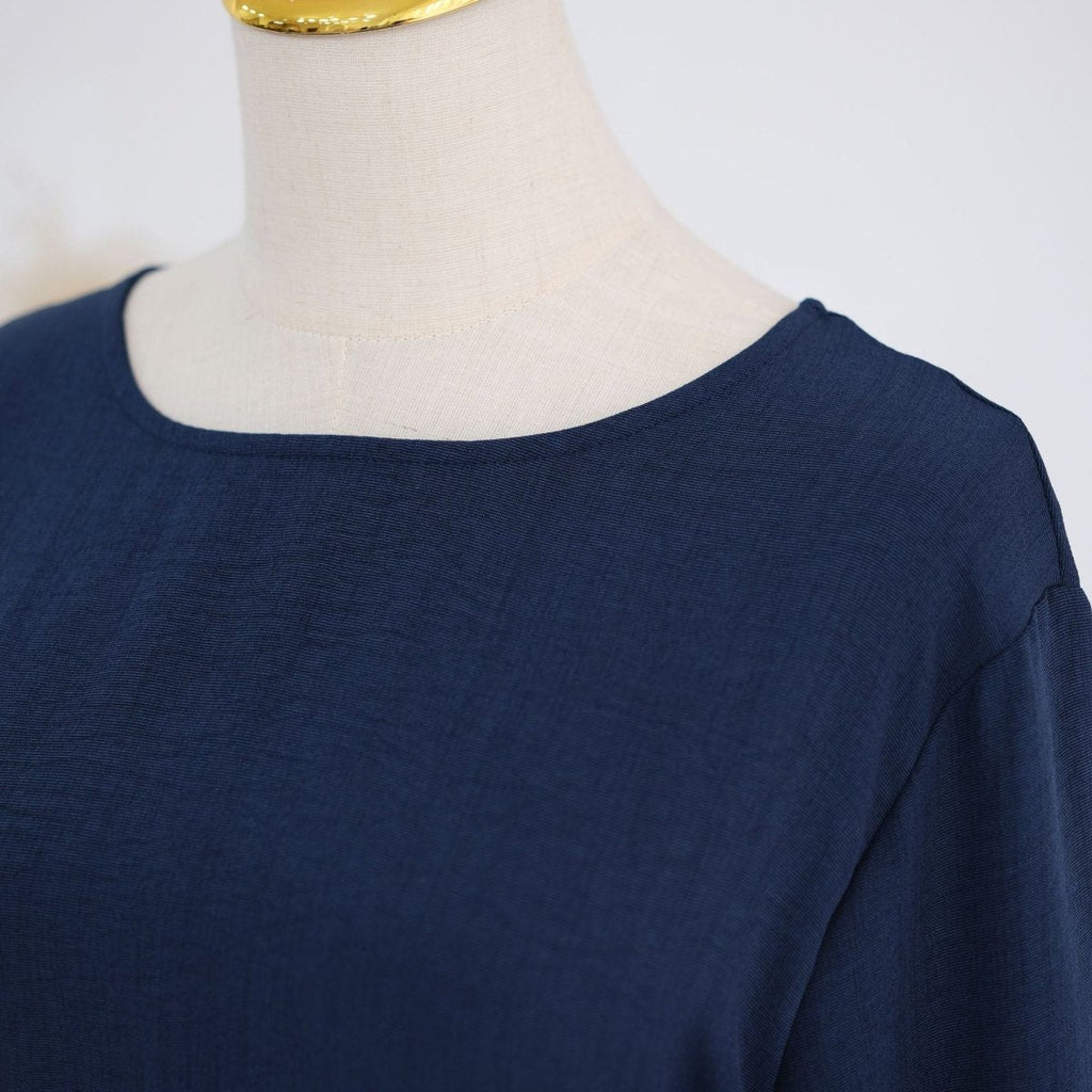 Textured Longline Top & Wide-Leg Trouser Set(MS455)