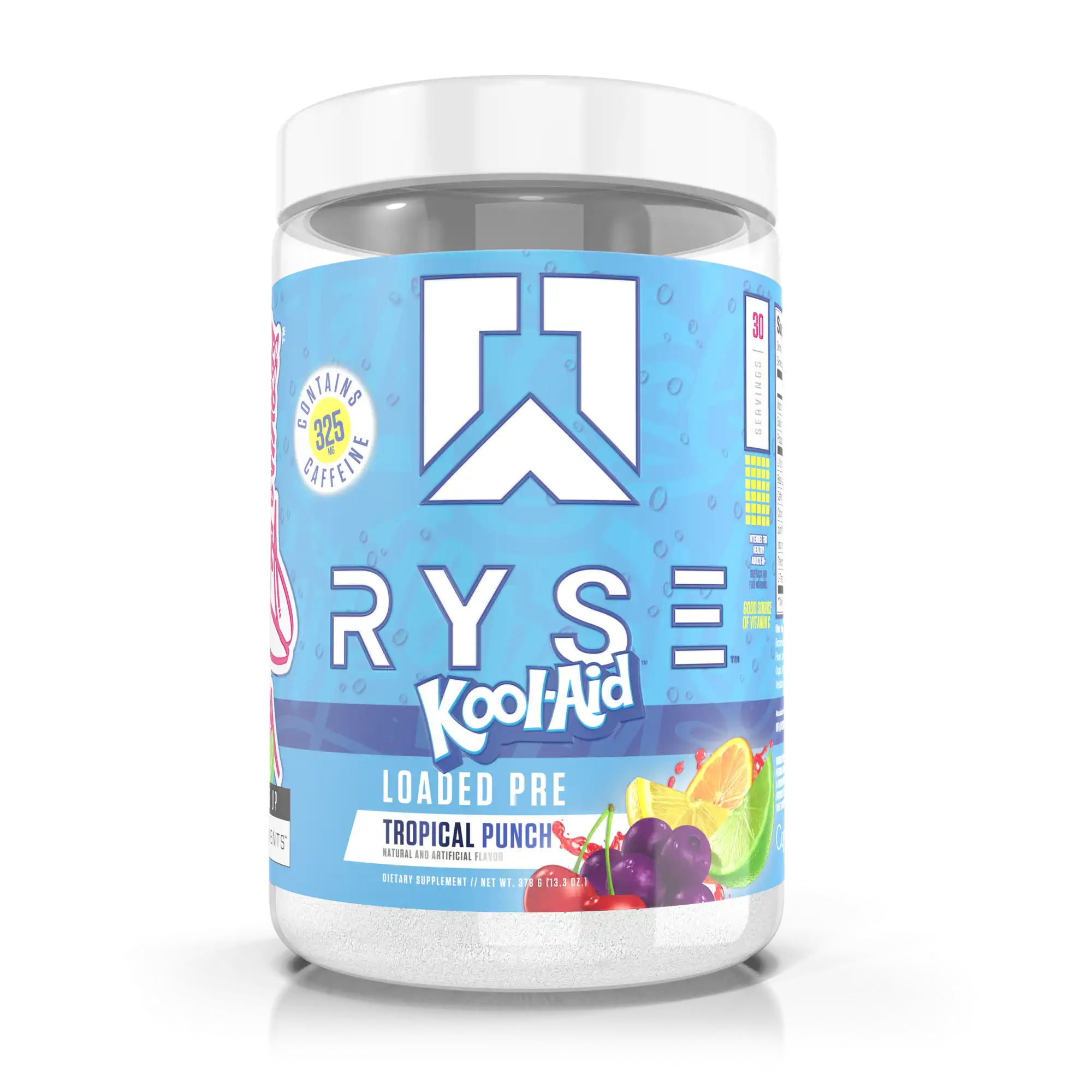 RYSE Loaded Pre-Workout, Kool-Aid Tropical Punch, 30 Servings