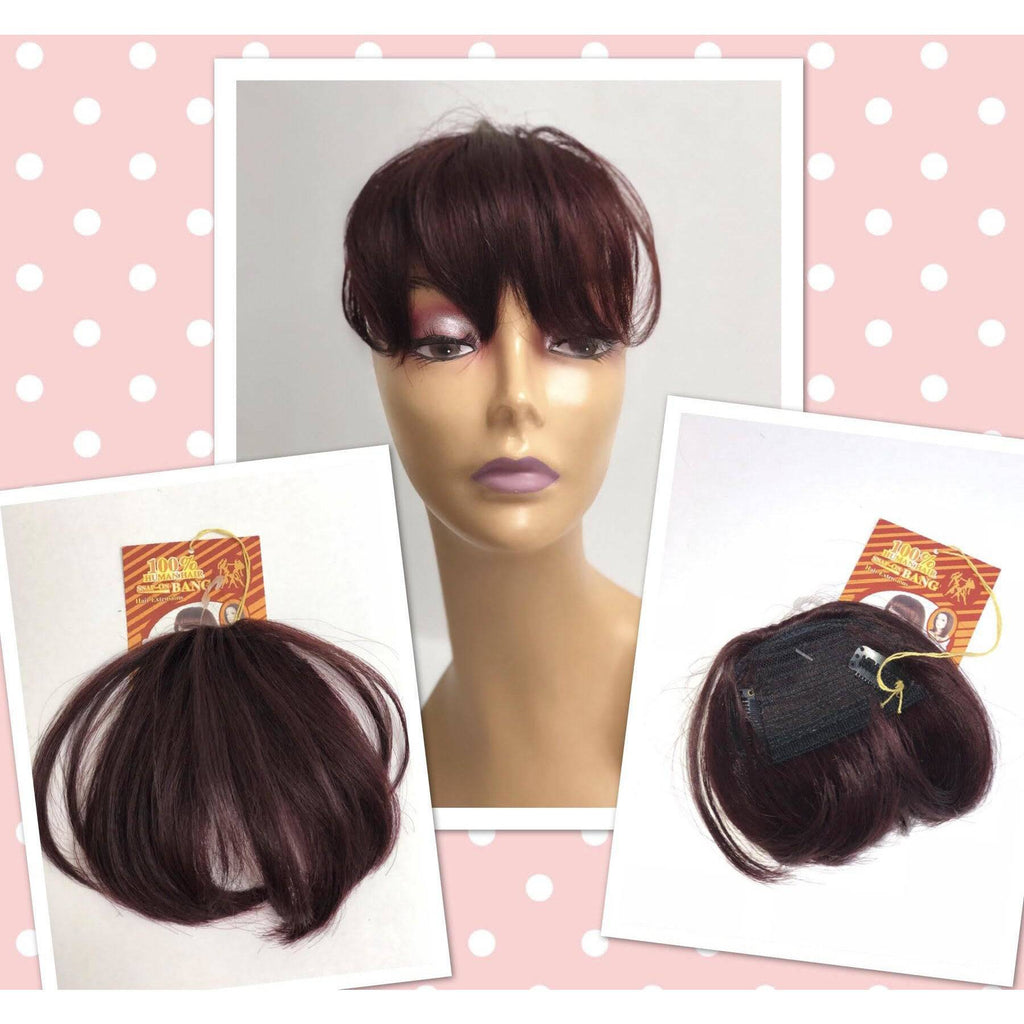 Unique 100% Human Hair Bang Hairpiece