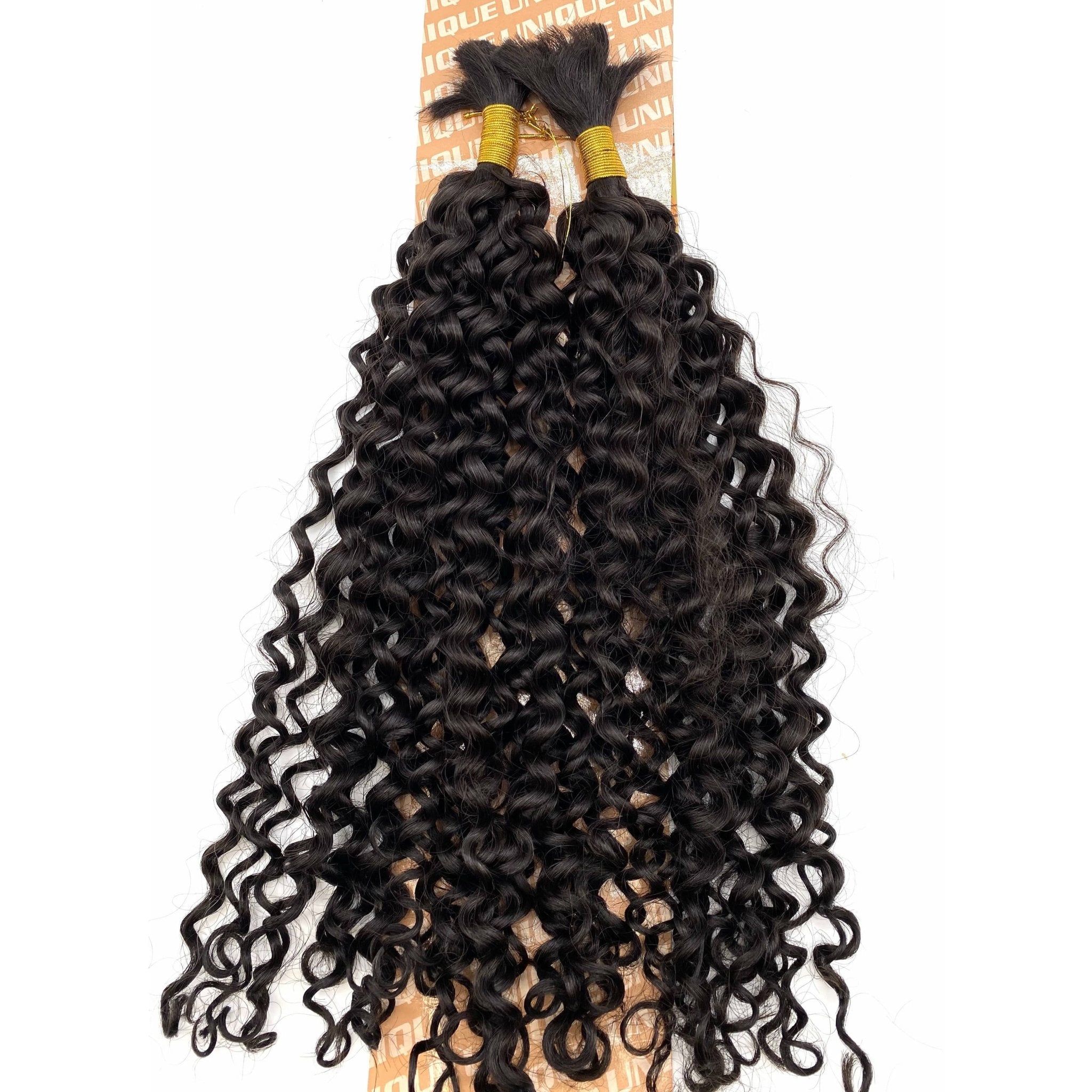 Unique's Human Hair Jerri Curl Bulk 18 Inch