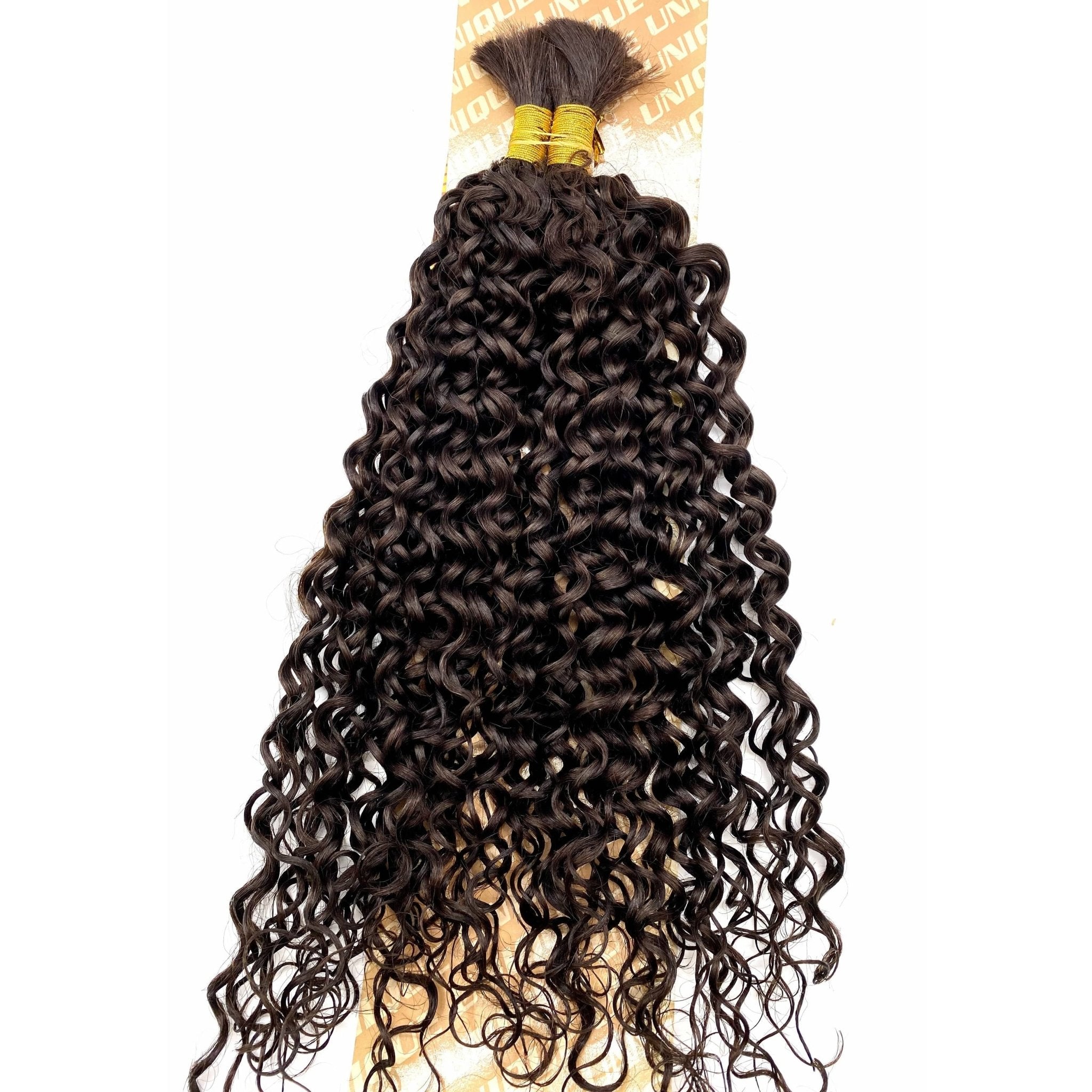 Unique's Human Hair Jerri Curl Bulk 18 Inch