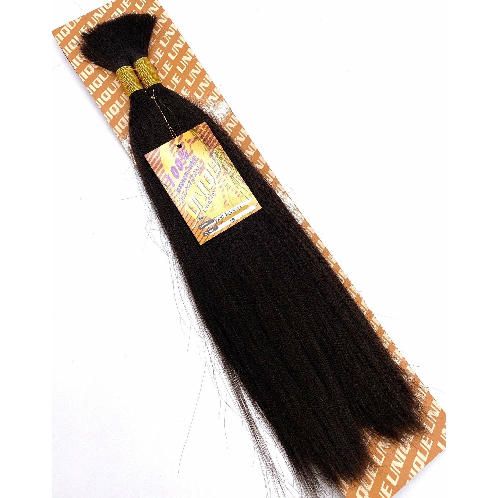 Unique's Yaki Bulk 100% Human Hair 14" Hair Extensions, New With Tags