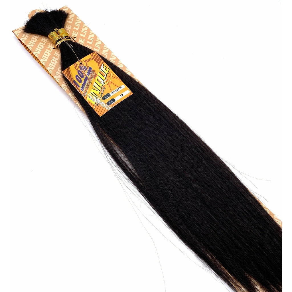 Unique's Yaki Bulk 100% Human Hair 16" Hair Extensions, New With Tags