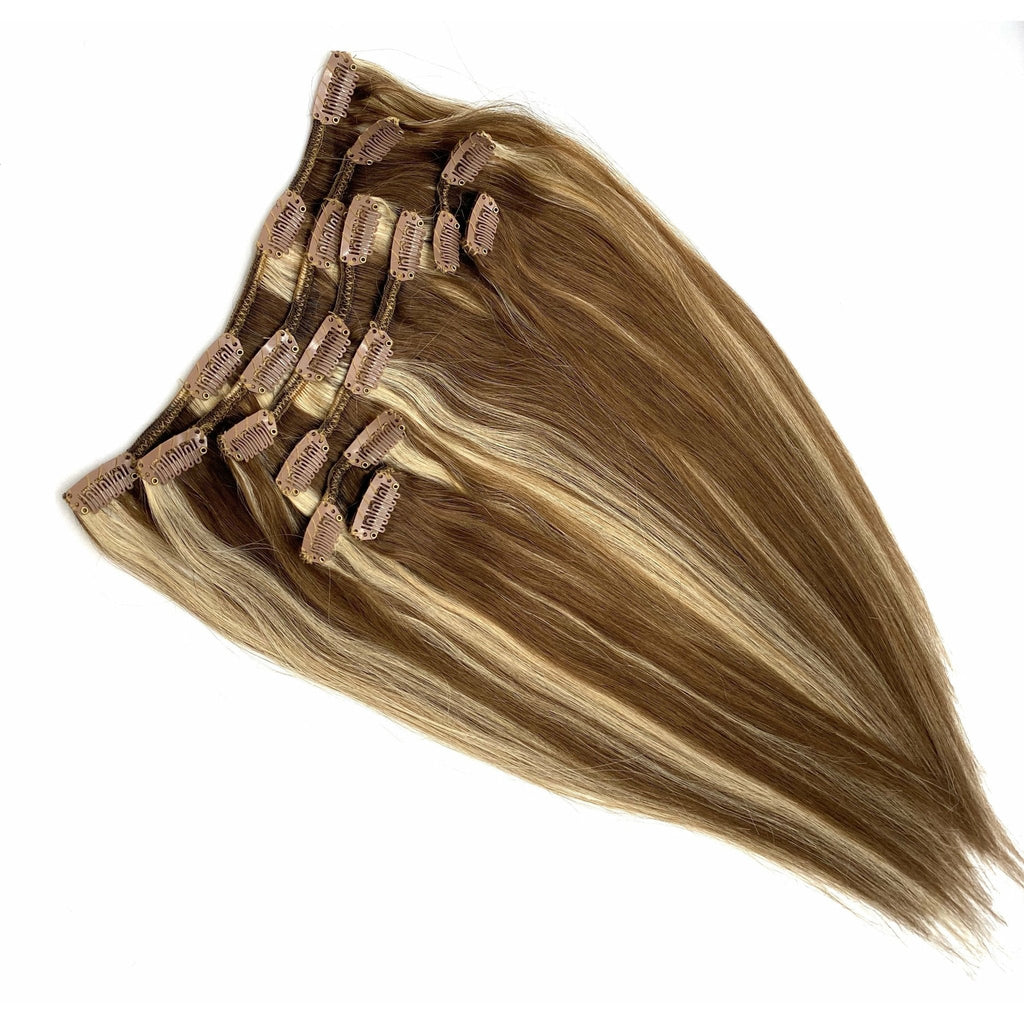 VIP Clip Extensions / Silky Straight 18" - ClipeX System