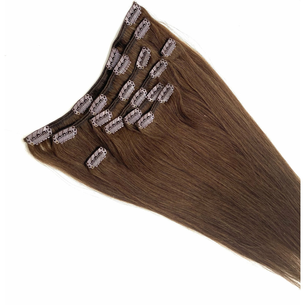 VIP Clip Extensions / Silky Straight 18" - ClipeX System