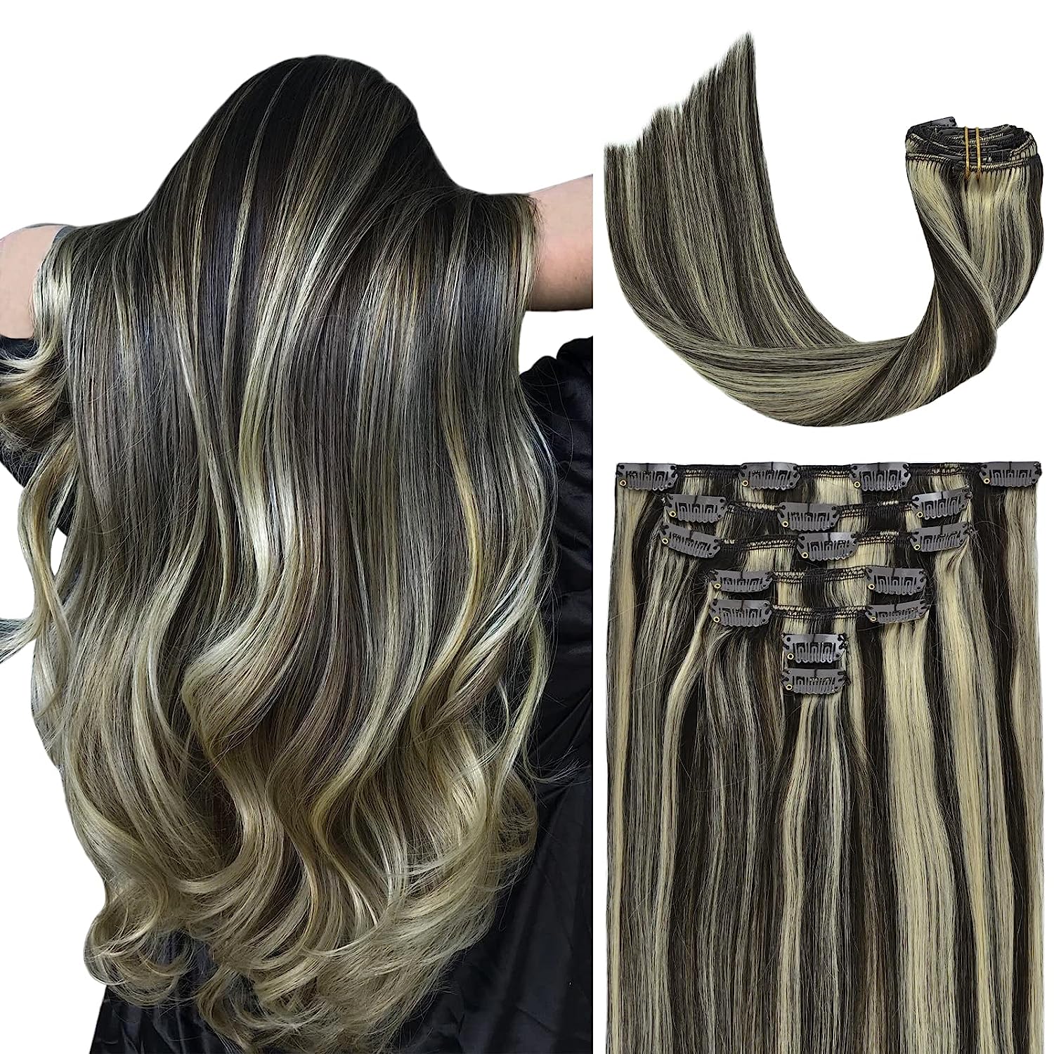 VIP Clip Extensions / Silky Straight 24" (170 g) - ClipeX System