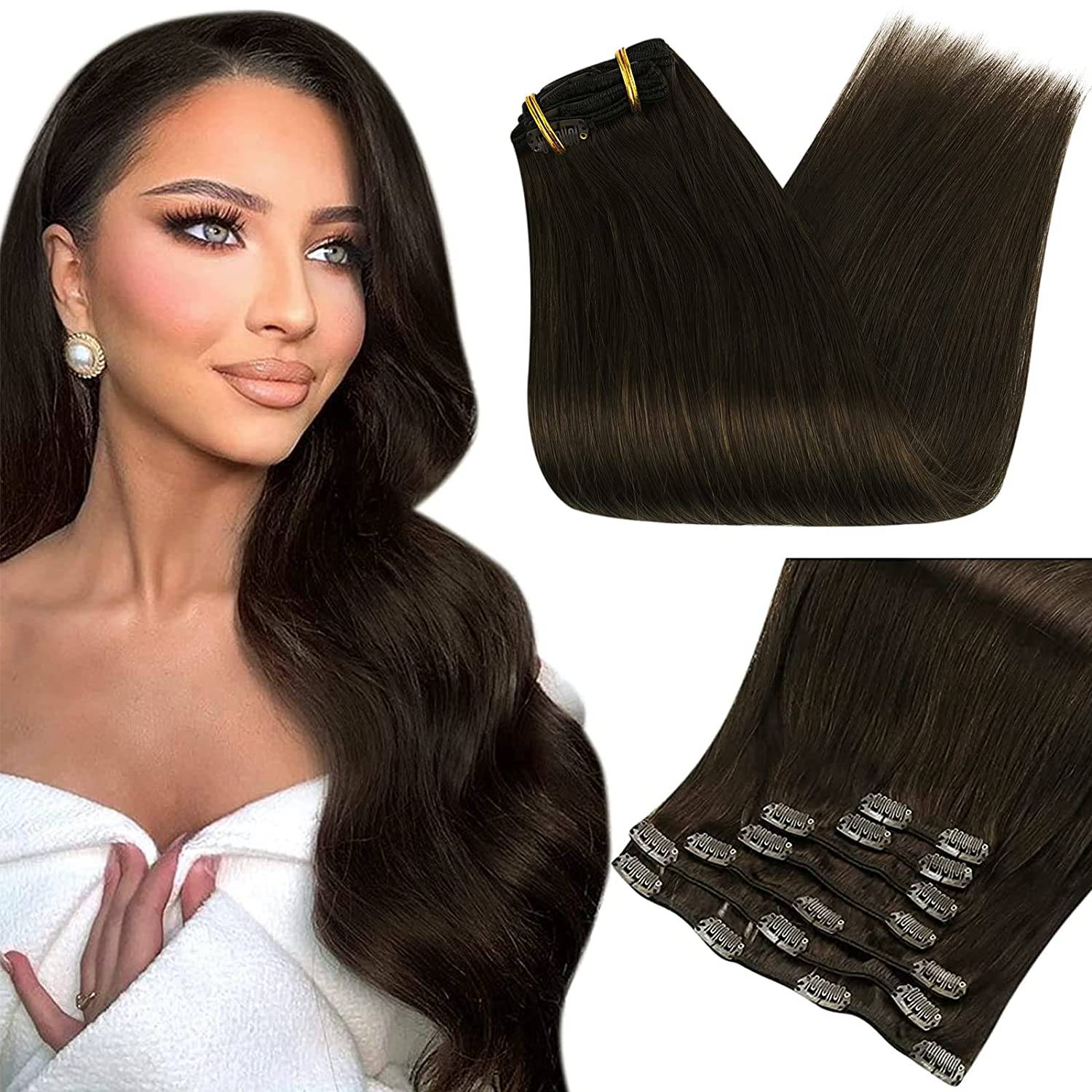 VIP Clip Extensions / Silky Straight 24" (170 g) - ClipeX System