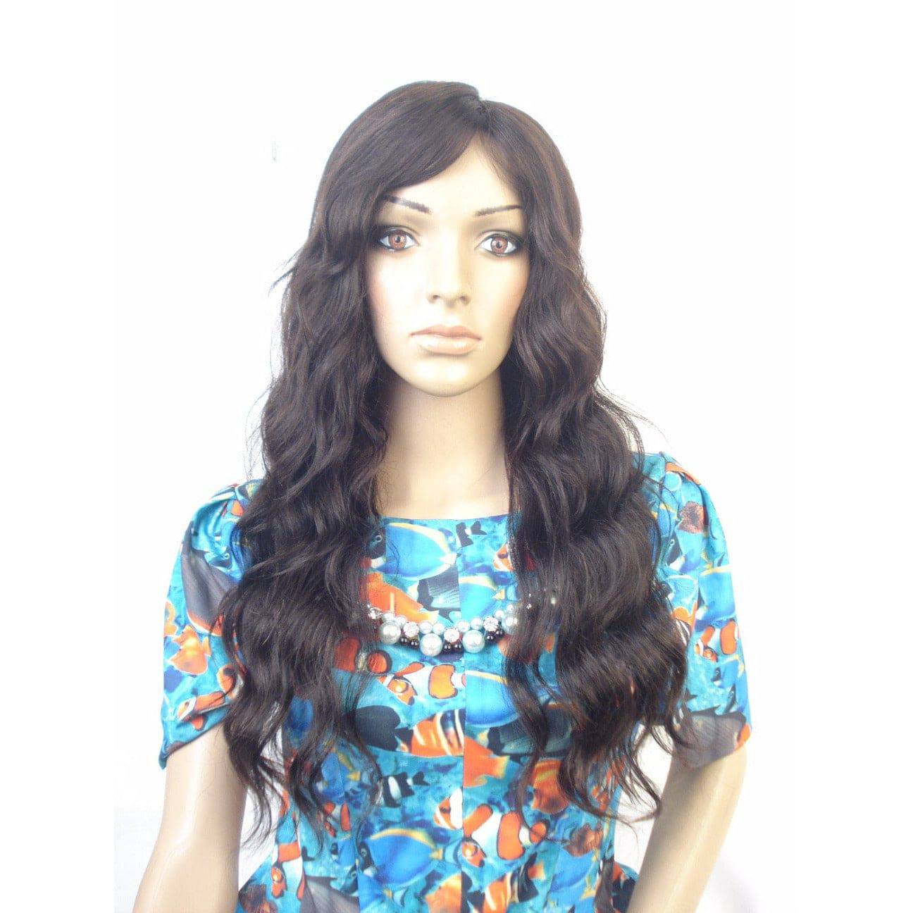 VIP Extensions Dark Brown Body Wave Virgin Human Hair Full Lace Wig, Epic Style