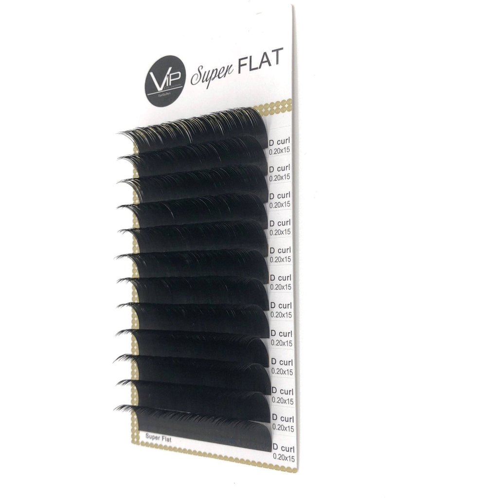 VIP Eyelashes Super Flat Extensions 12 Lines 0.20mm D Curl
