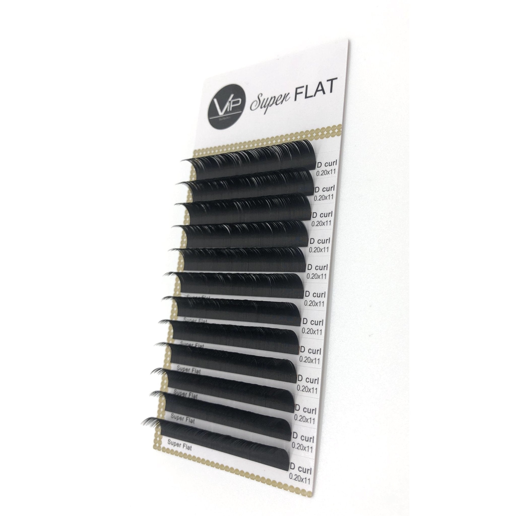 VIP Eyelashes Super Flat Extensions 12 Lines 0.20mm D Curl
