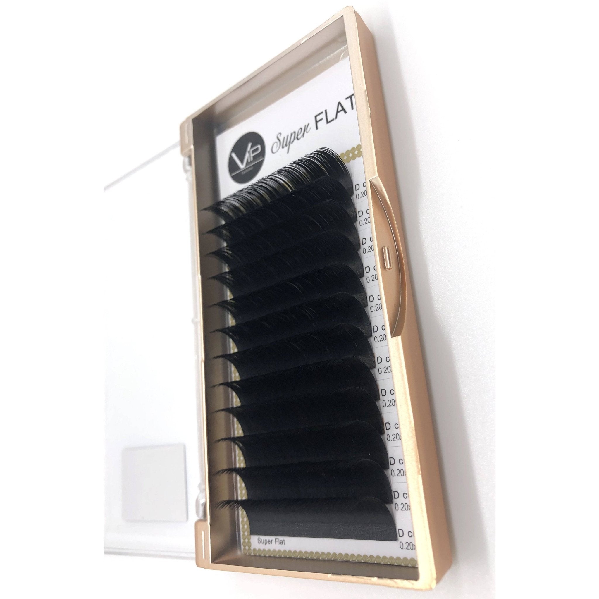 VIP Eyelashes Super Flat Extensions 12 Lines 0.20mm D Curl