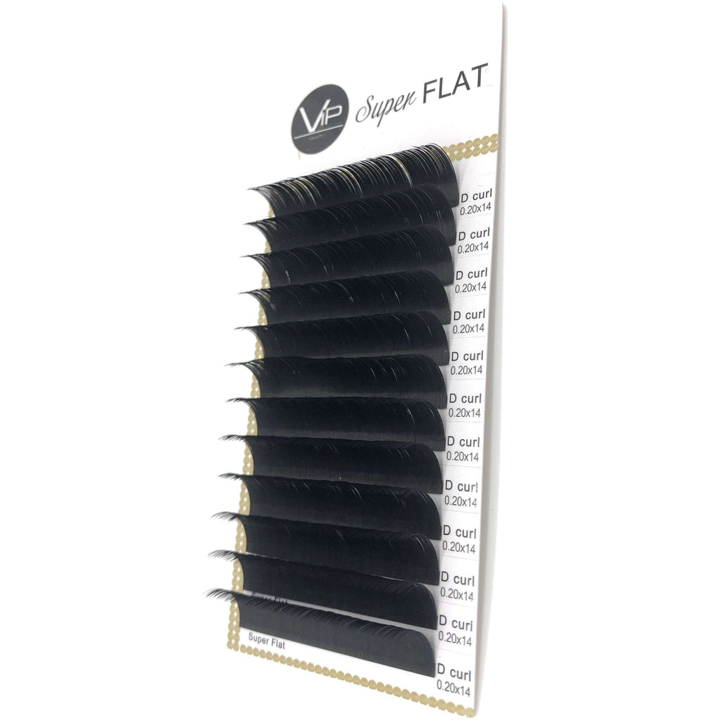 VIP Eyelashes Super Flat Extensions 12 Lines 0.20mm D Curl