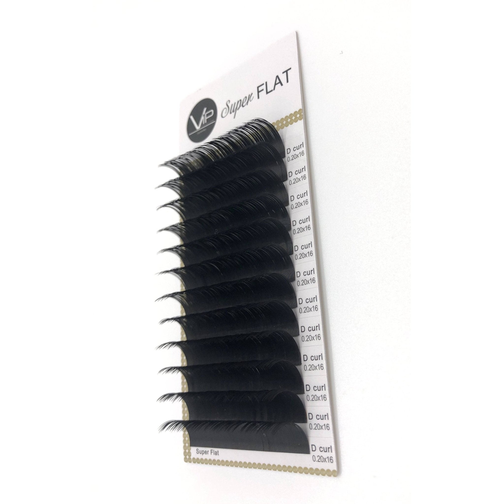 VIP Eyelashes Super Flat Extensions 12 Lines 0.20mm D Curl