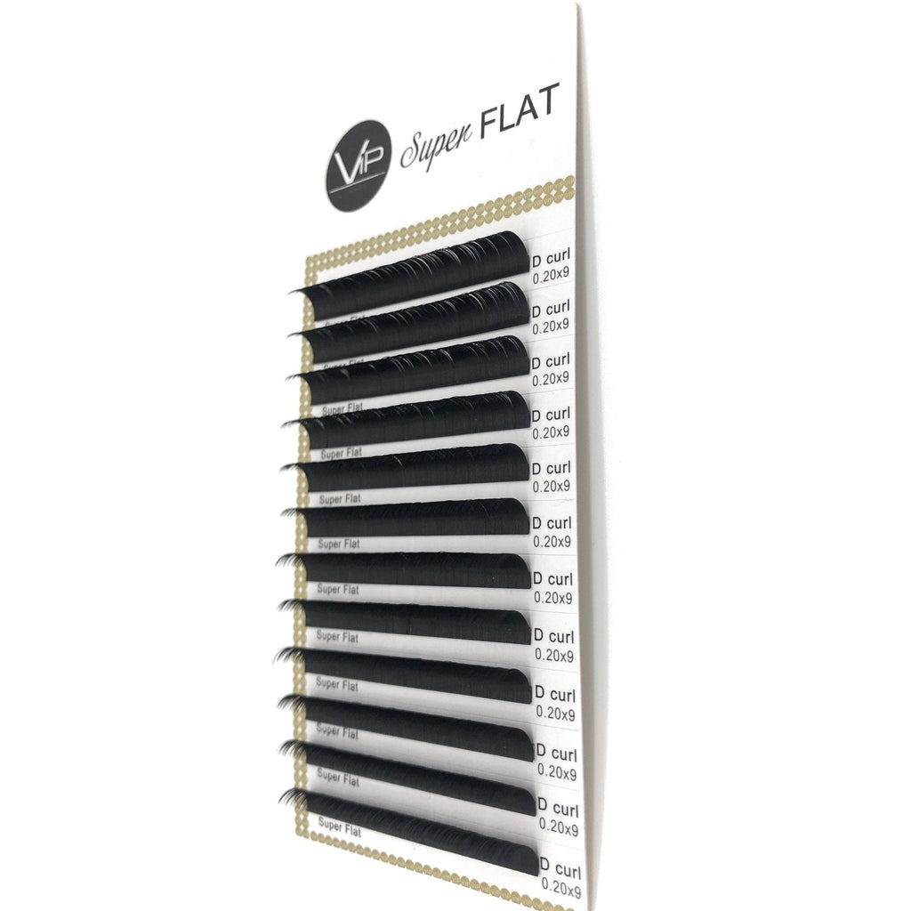 VIP Eyelashes Super Flat Extensions 12 Lines 0.20mm D Curl