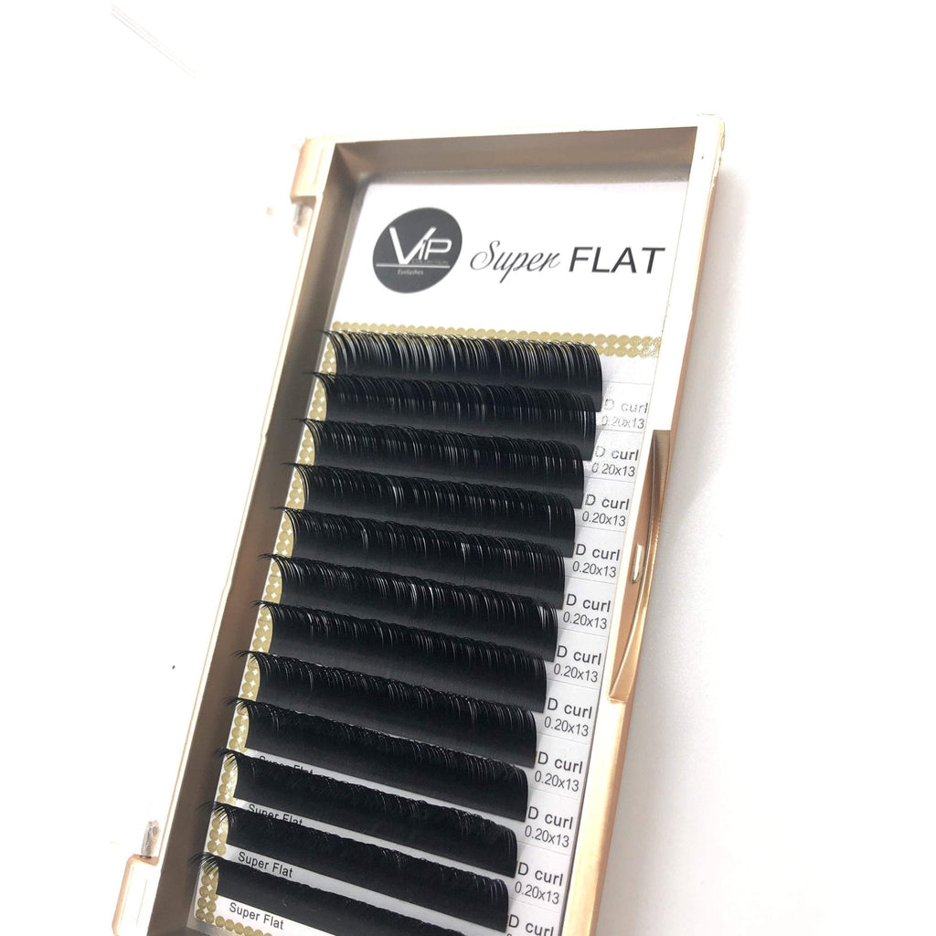 VIP Eyelashes Super Flat Extensions 12 Lines 0.20mm D Curl
