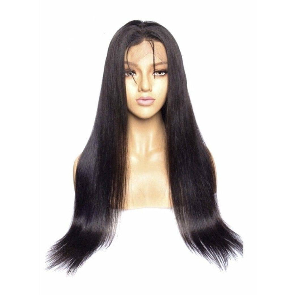 VIP Lace Front Wig, 100% Human Hair, Natural Black, 180 Density, Straight