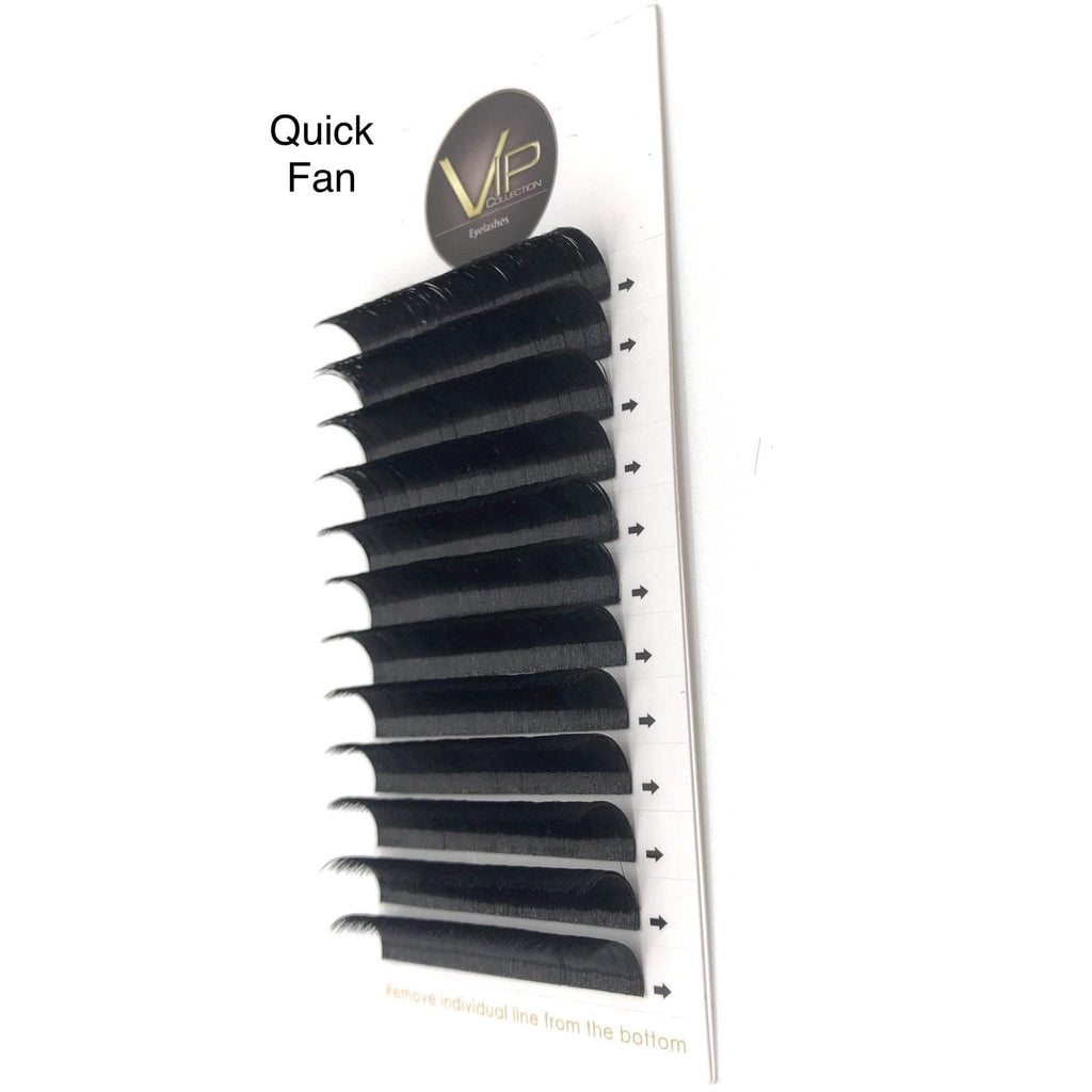 VIP Quick Fan Eyelash Extensions 12 Lines 0.07 D Curl - Pick Size