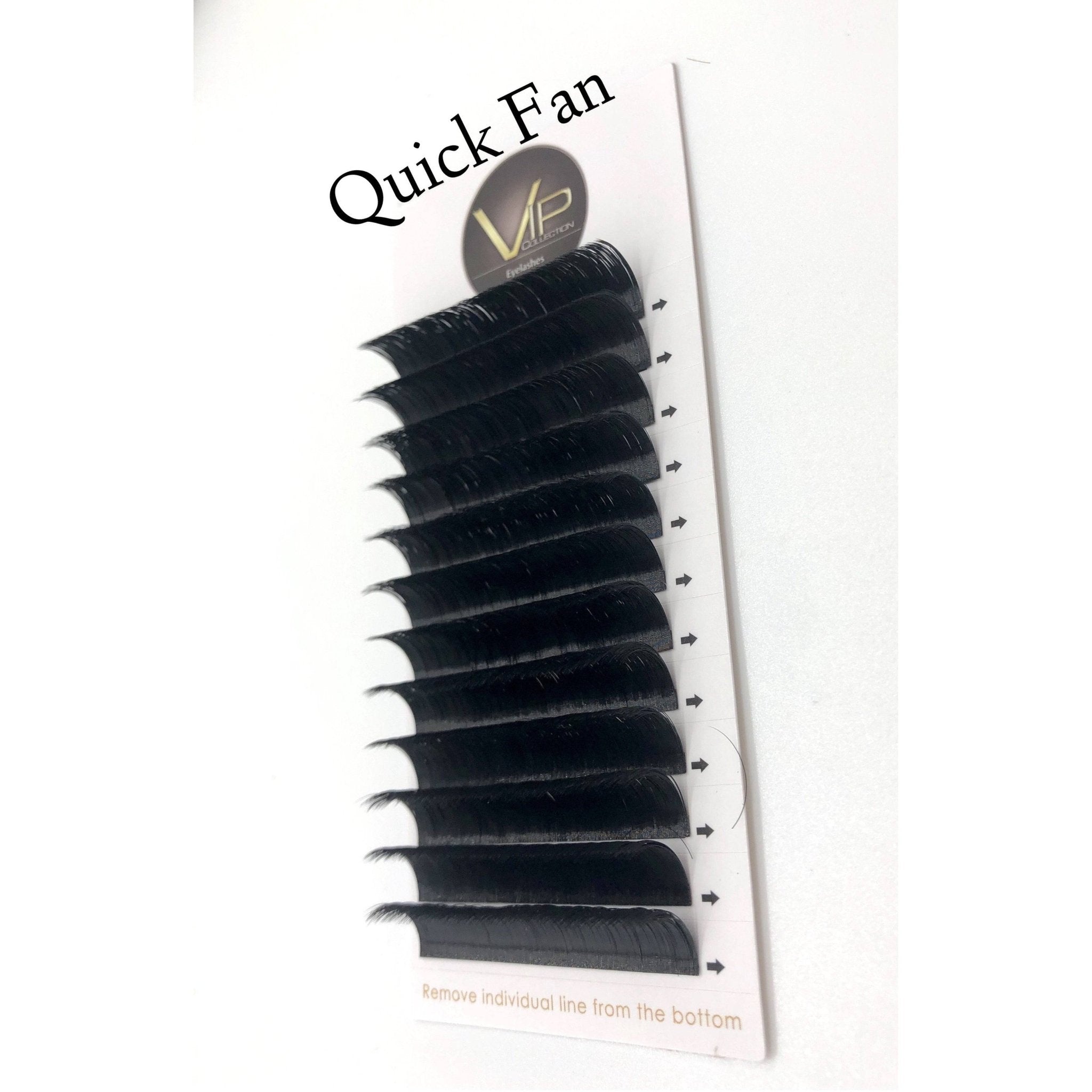 VIP Quick Fan Eyelash Extensions 12 Lines 0.07 D Curl - Pick Size