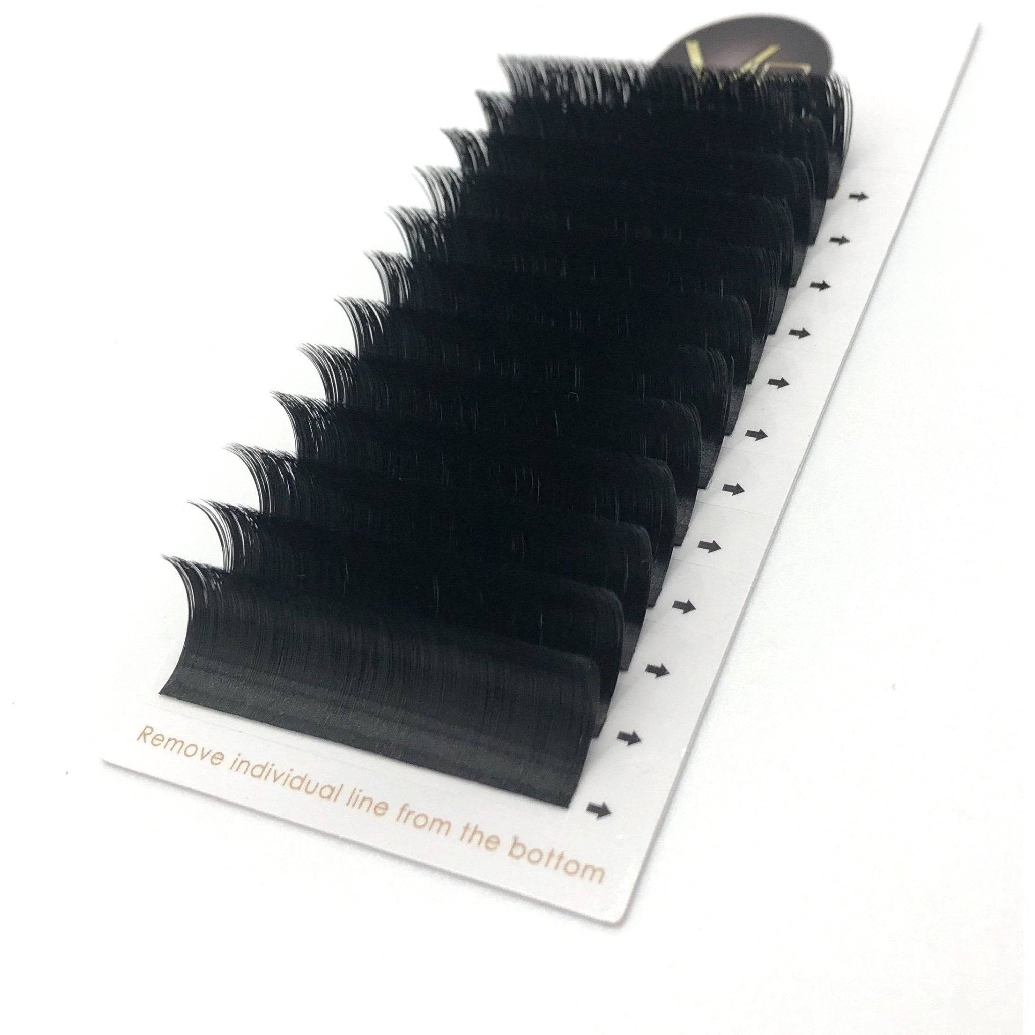 VIP Quick Fan Eyelash Extensions 12 Lines 0.07 D Curl - Pick Size