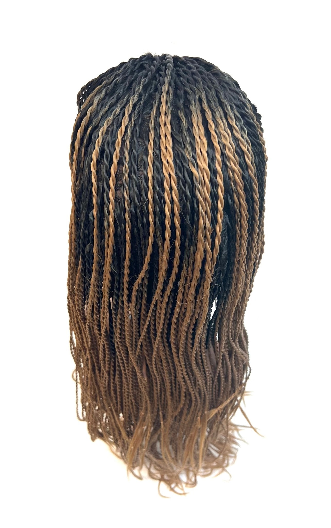 VIP Extensions Off Black to Honey Blonde Twist Braided Synthetic Wig, Color T1B/27