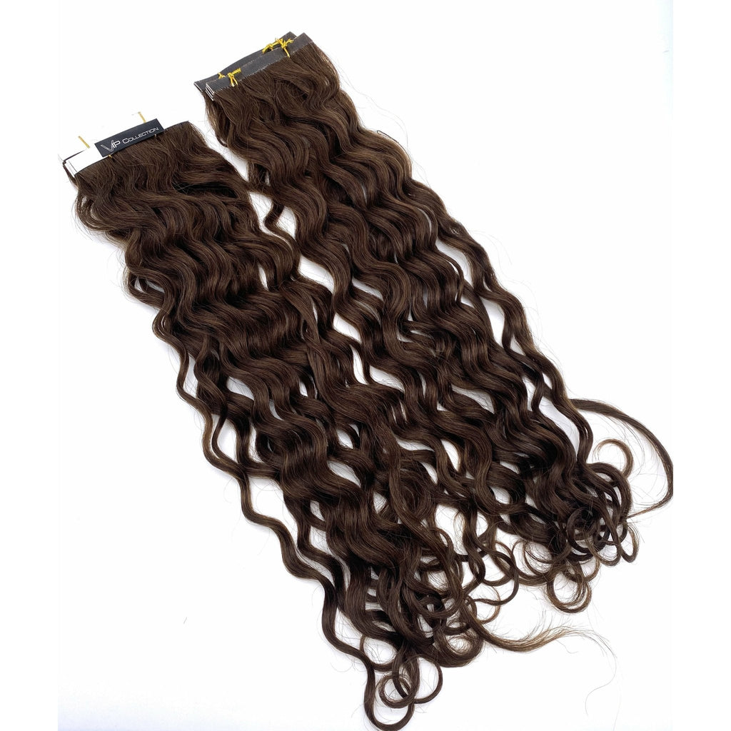 VIP TapeX System Tape In Hair Extensions French Wave 18"