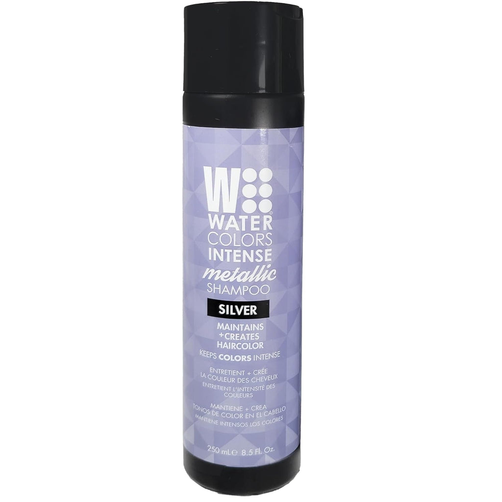 Watercolors INTENSE METALLIC Semi Permanet Color Depositing Shampoo Silver 8.5 fl 0z