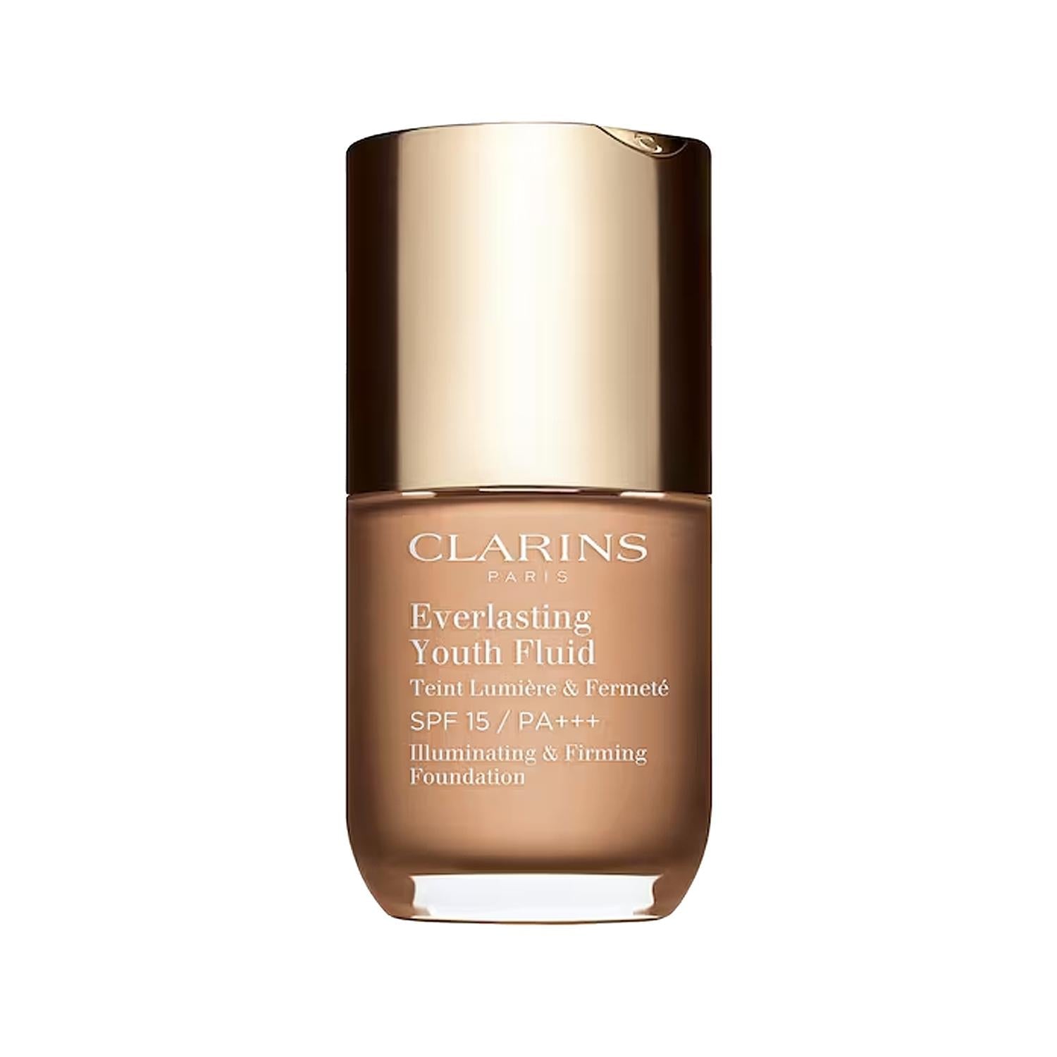 Clarins Everlasting Youth Fluid Foundation: Anti-Aging, Long-Lasting, Natural Finish Foundation - Shade 108.3